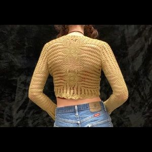 Vintage crochet sweater. Perfect condition so cute.